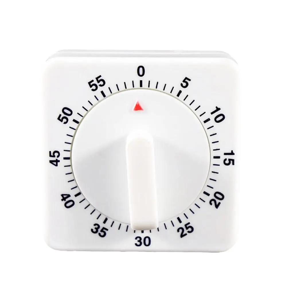 Portable Timer Portable Battery-free Mechanical Kitchen Timer Manager For Cooking Baking 60 Square Timer With Loud For Time Z2V0