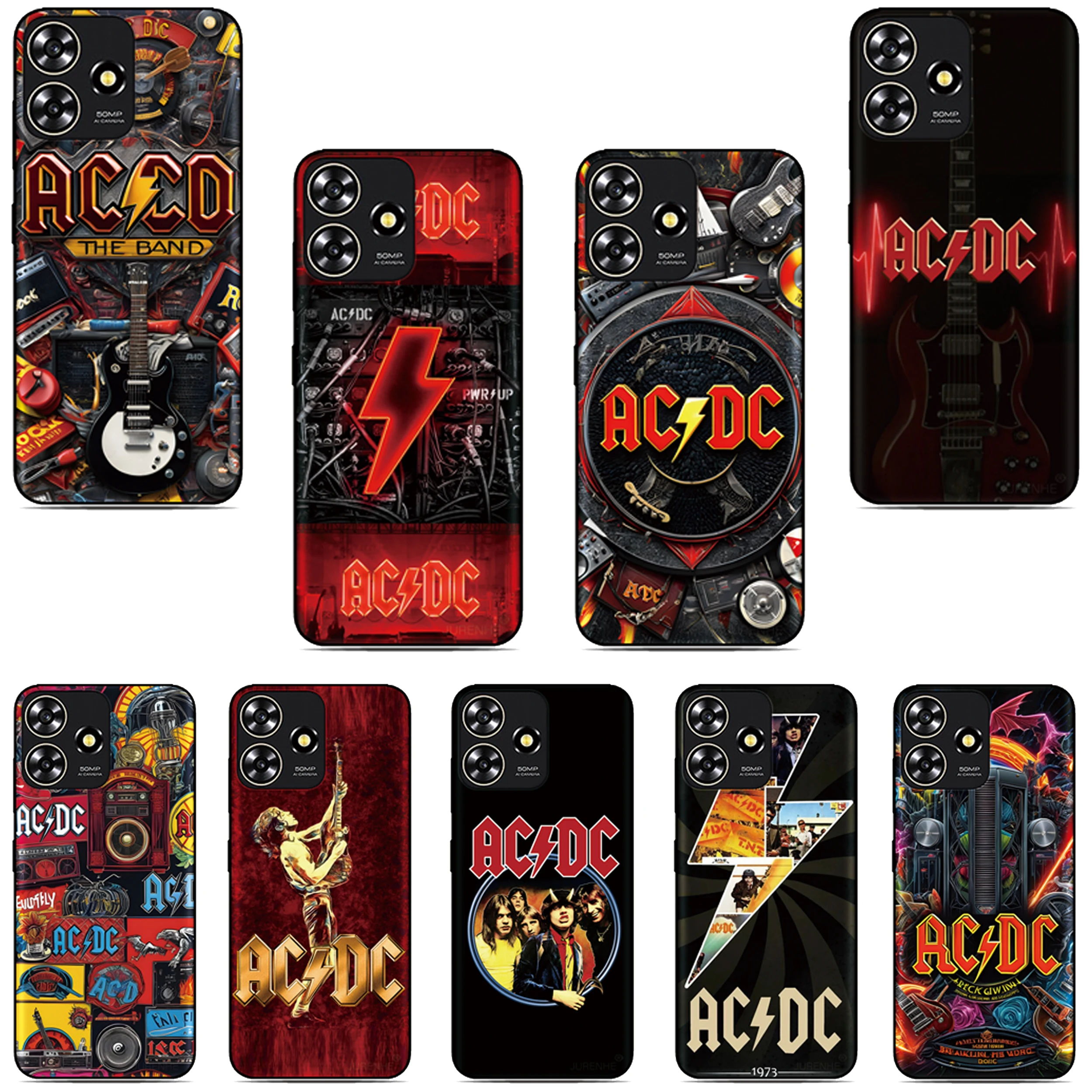Чехол для телефона Music AC-DC для TCL NxtPaper 70 Pro K70 Power 4G 605 50 XE 40 XL 20 30 60 SE 60R 5G 40R 505 501 408 406 403