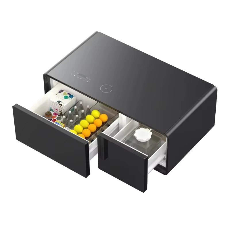 

Modern luxury smart furniture with wireless charging refrigerator, bedroom living furniture smart coffee table