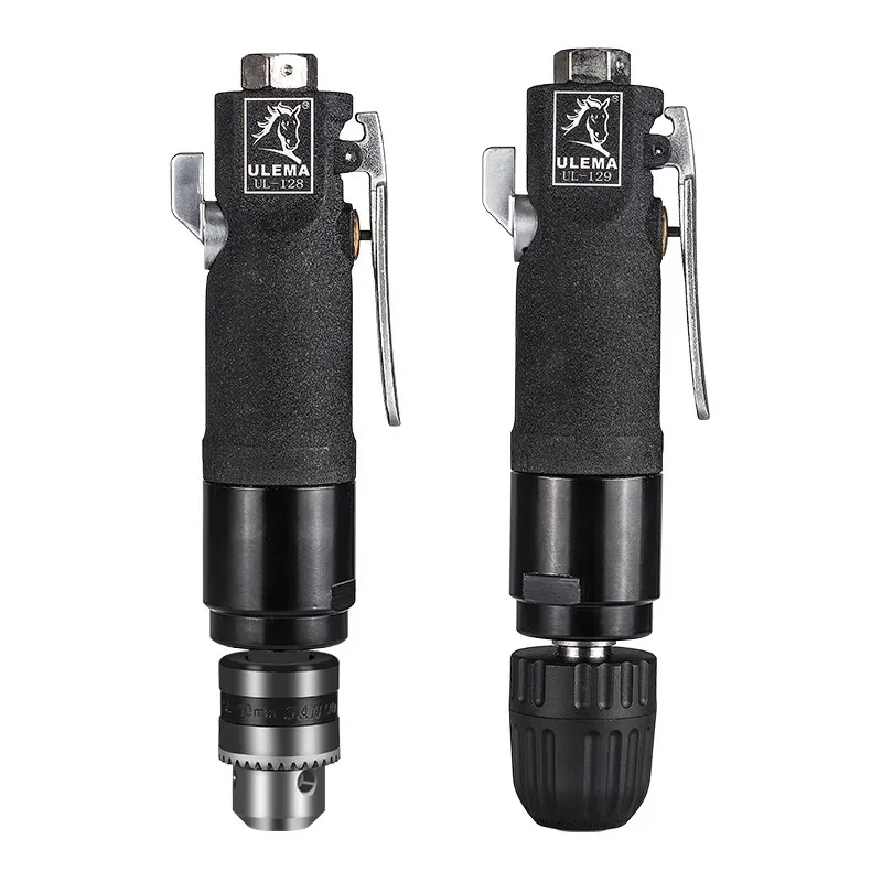 Ulema Pneumatic Straight Drill 3/8 Forward and Reverse Air Drill Self-Locking Pneumatic Drilling Machine 1.5-10mm Drilling Air Drill