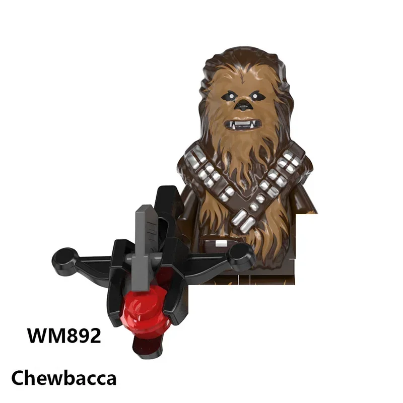 

Star Wars Chewbacca Mandalorian Han Solo C-3PO Leia Darth Vader Bbba Fett Block Mini Robot Figure Toy Bricks Assembling Doll