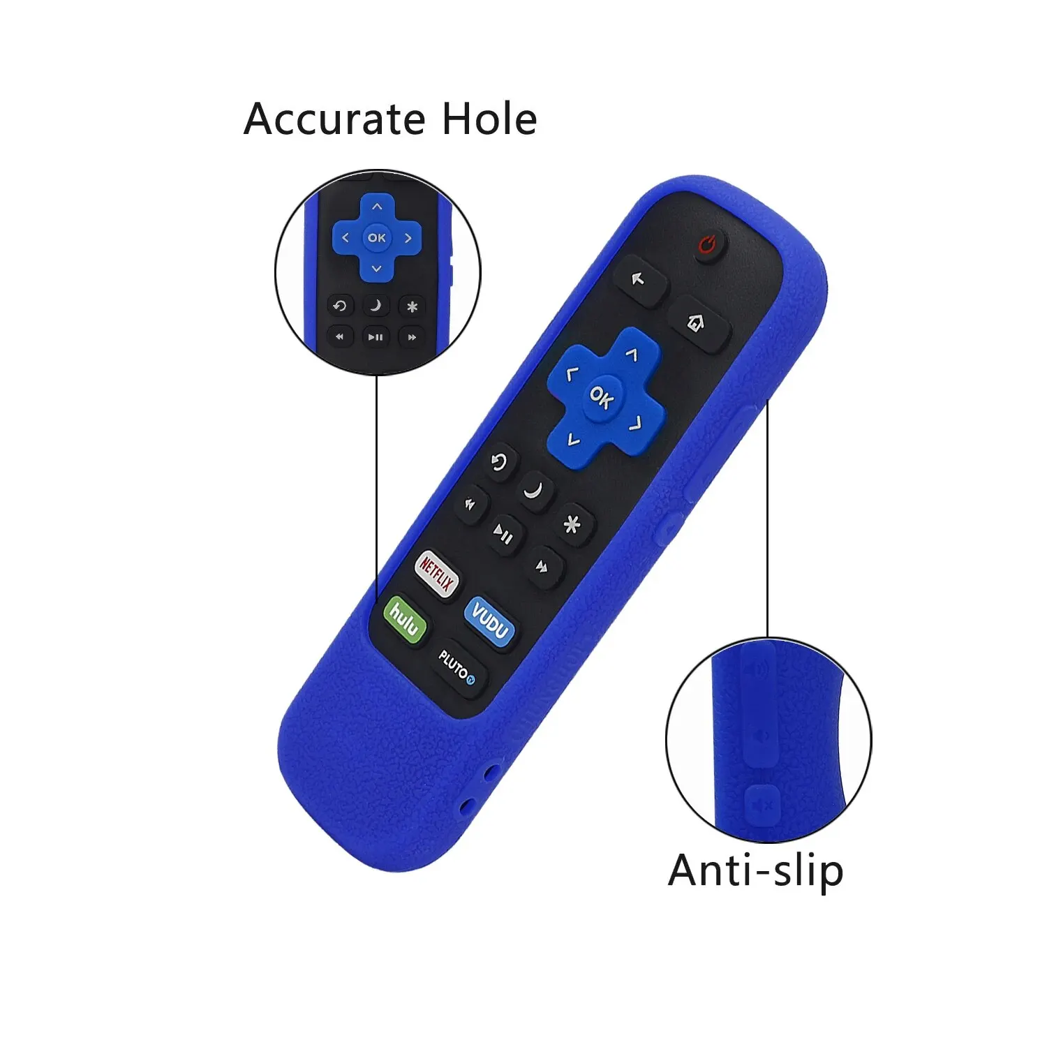 Protective Case Fit for TCL Roku TV Steaming Stick 3600R 3800/3900 Remote Controller Silicone Cover Shock Proof Skin Anti-Slip