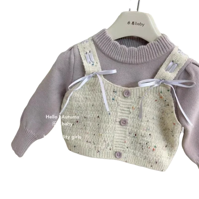 2025年新作 可愛い韓国風ニットプルオーバーセーター 女の - Baby Clothing Zipper のレビューと価格