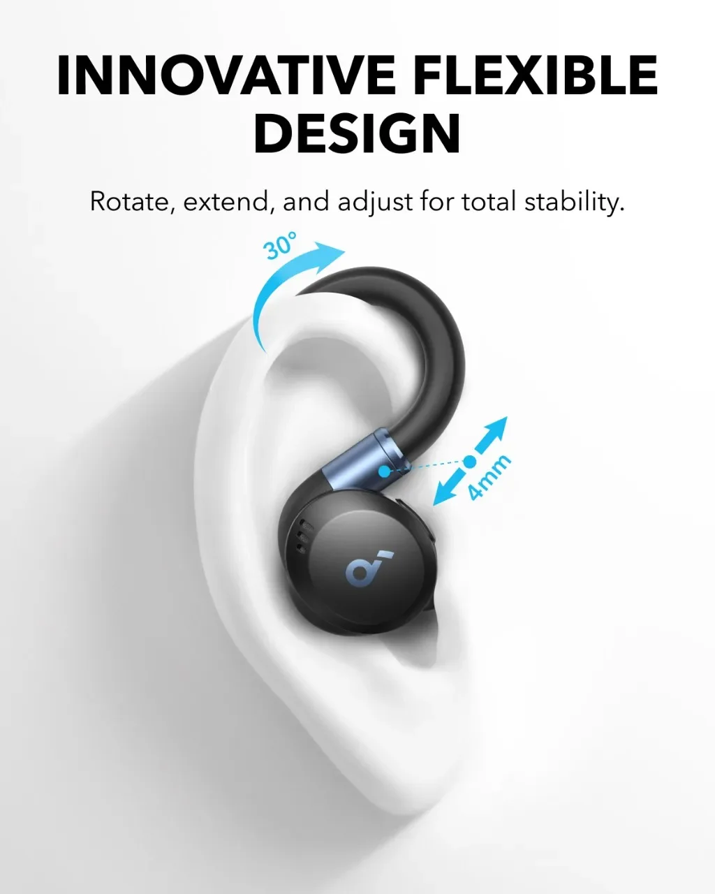 Soundcore by Anker Sport X20 auriculares de entrenamiento inalámbricos verdaderos ganchos para la oreja auriculares Bluetooth inalámbricos