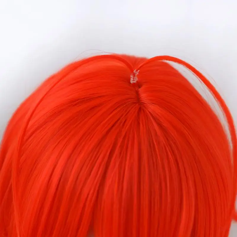 Perruque Cosplay Synthétique Genshin Impact Diluc, Cheveux Longs Rouges, Degré de Chaleur, Accessoires de ixd'Halloween