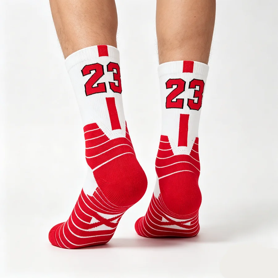 3/6/9pairs men women anti slip grip breathable towel bottom shockproof tennis skateboard professional sports socks