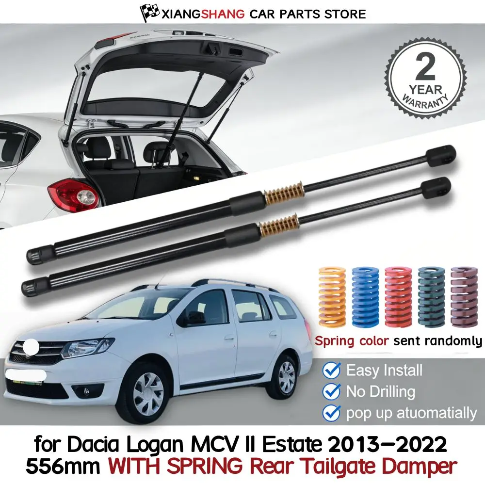 

2pcs Rear Auto Open With Spring Damper for Dacia Logan MCV II Estate 2013-2022 Trunk Boot Gas Charged Gas Struts