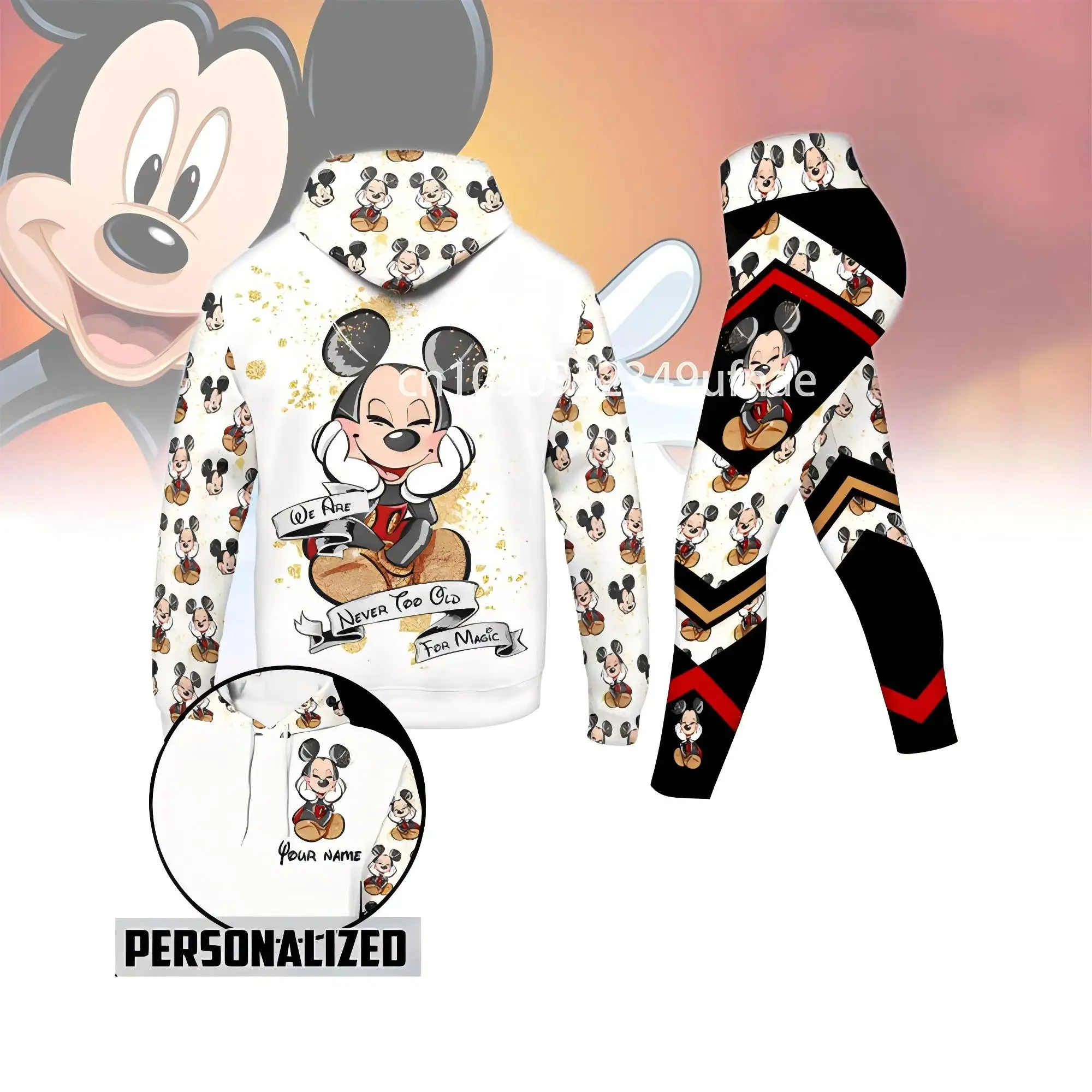 

Disney2025 3D Hoodie Women's Hoodie Suit Yoga Pants Sweatpants Fashion Sports Suit