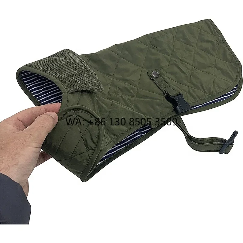 

Super Quality Pet Winter Jackets Green Color Customized Sizes Adjustable Dog Clothes