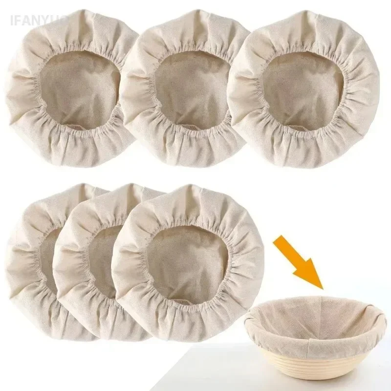 1PC Cloth Cover Bag Bread Fermented Linen Cloth Cover Round Oval Oubao Basket Lined Home Breads Dough Fermentation Baking Tools
