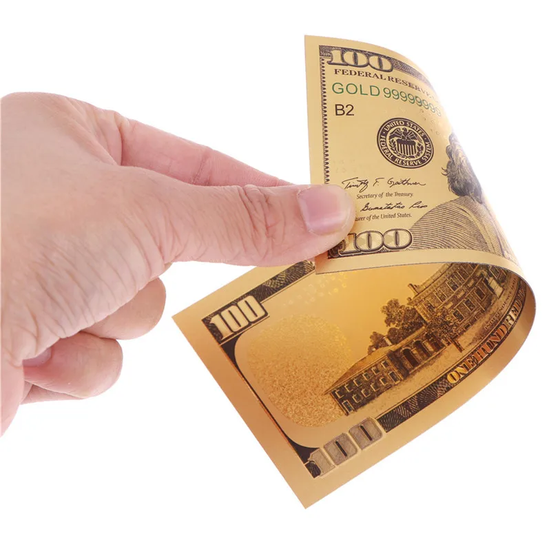100 دولار 24k رقائق الذهب ، 5 قطعة ، ورقة ذهبية ، الأوراق النقدية ، والحرف اليدوية