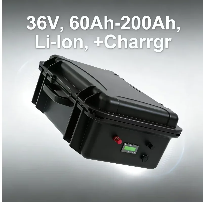 

Литий-ионный аккумулятор 36 В, 60–200 Ач с зарядным устройством — литий-ионный аккумулятор большой емкости для троллинговых моторов/морских/фургонов/караванов