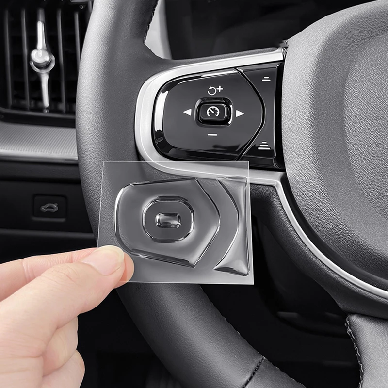 Interior Car Steering Wheel Button Decoration Sticker Drop Glue Transparent Stickers For Volvo XC60 XC90 S90 V90 S60 V60