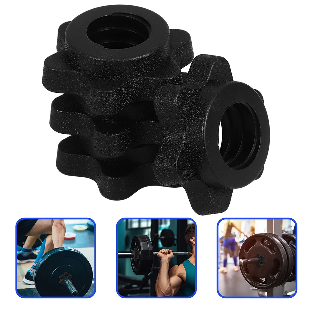 

10 Pcs Hex Nuts Barbell Collars Weight Clamps for Buckle Lock Dumbbell Plastic Screws Safety Clips