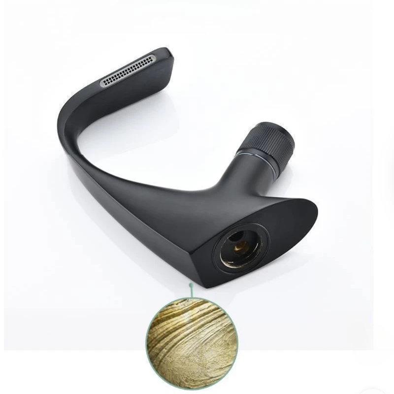 

Creative Bathroom Faucet Waterfall Sink Basin Cold Hot Water Tap Bath Lavatory Farmhouse Mixer Tap