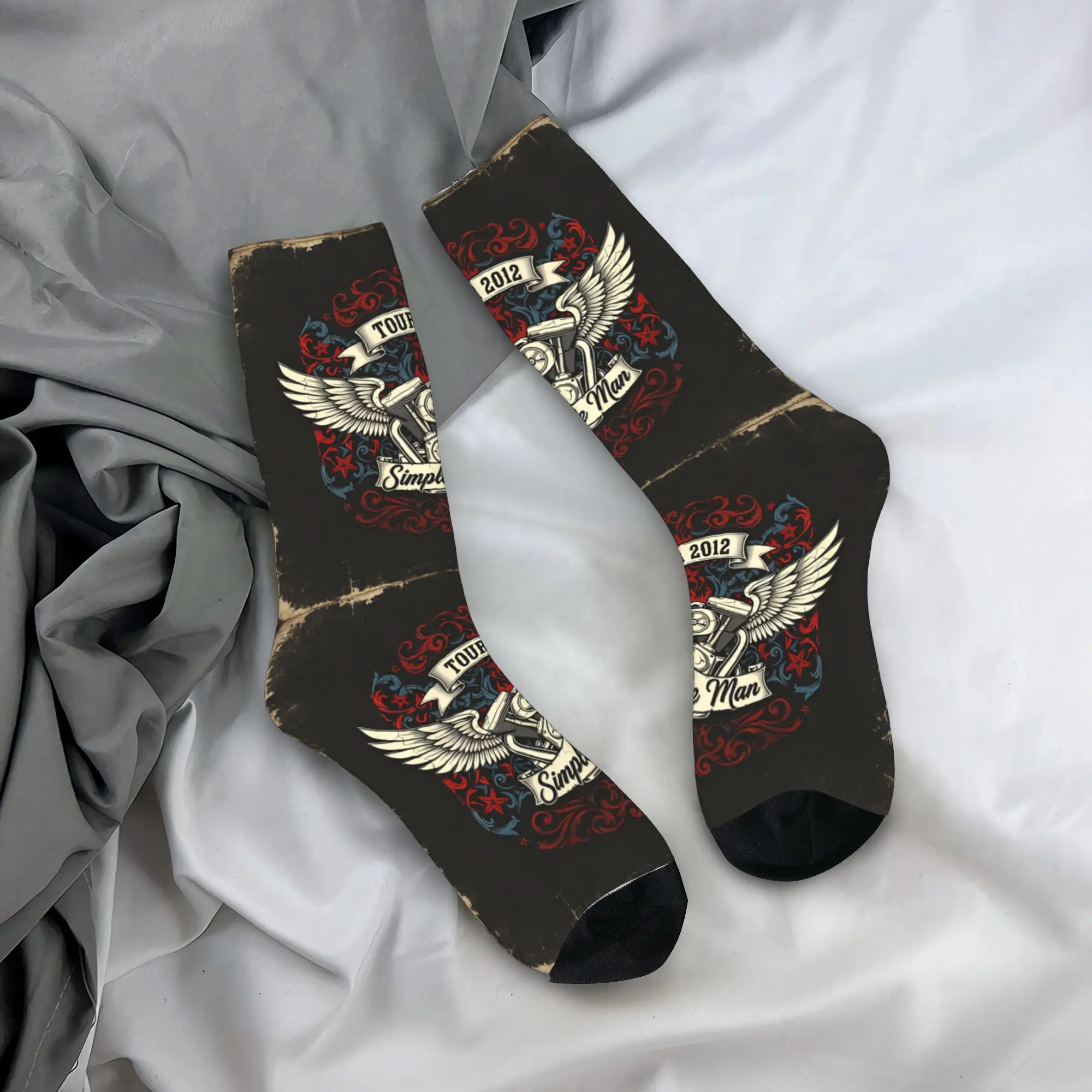 Southern Rock Simple Man Socks  Anti-Slip Stockings Couple Comfortable Outdoor Sports Socks Spring Trendy Design Socks