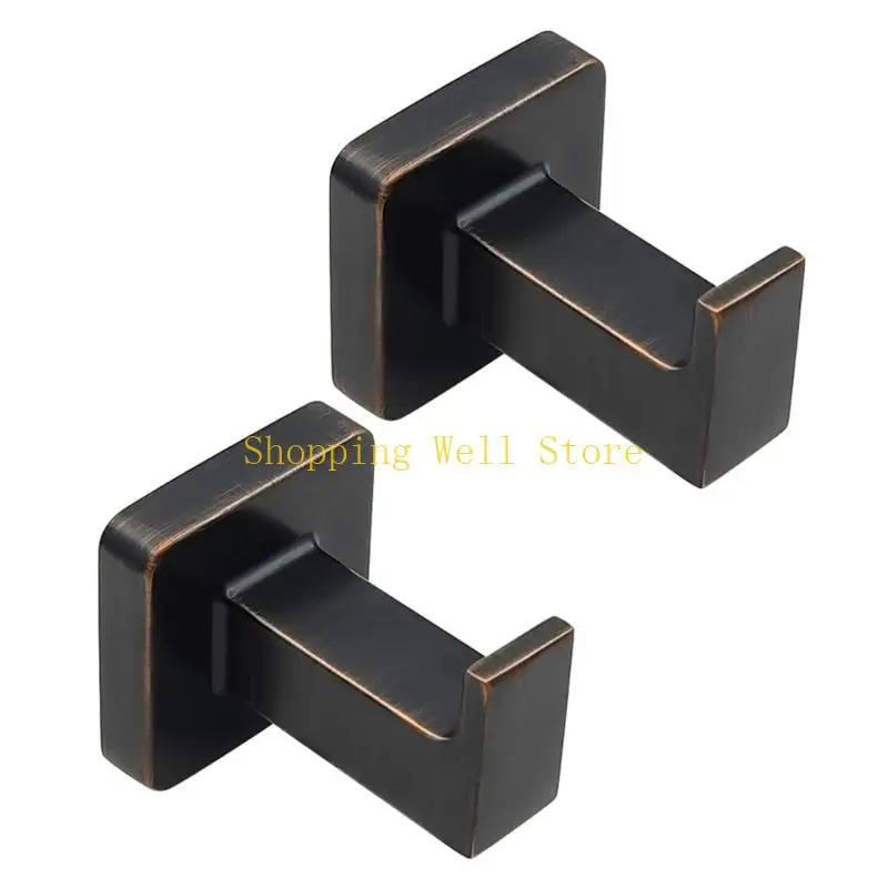 

KX4B Bronze Wall Hooks Concealed Screw Fixing Bathroom Bedroom Kitchen Use Square Metal Hangers