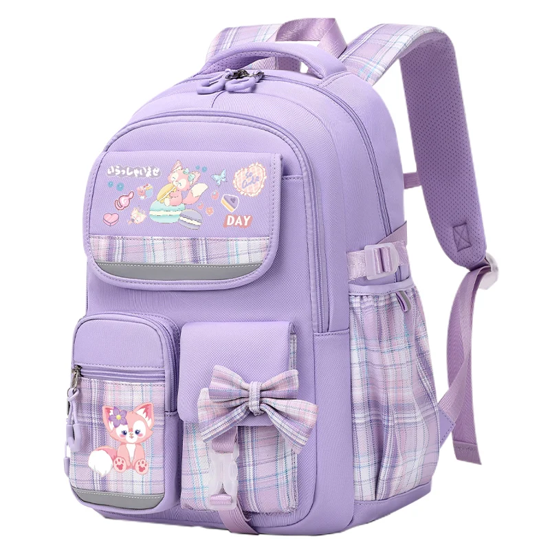 Lina Bell cute backpack for girls, new model 2025, Sanrio cartoon children's double-shoulder bag, back-to-school for teenagers