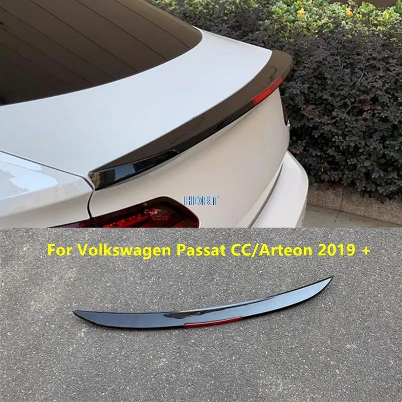 

For Volkswagen Passat CC/Arteon 2019 + Car Rear Trunk Roof Spoiler Plate Fixed Wind Tail Wing Cover Style Accessories Auto Part