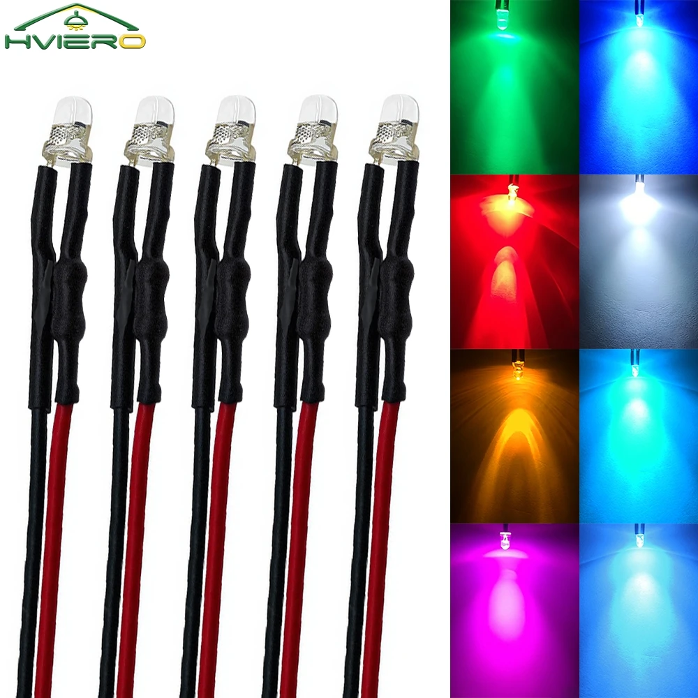 

HVIERO 3mm Round Предохранительные светодиодные лампочки 5 шт