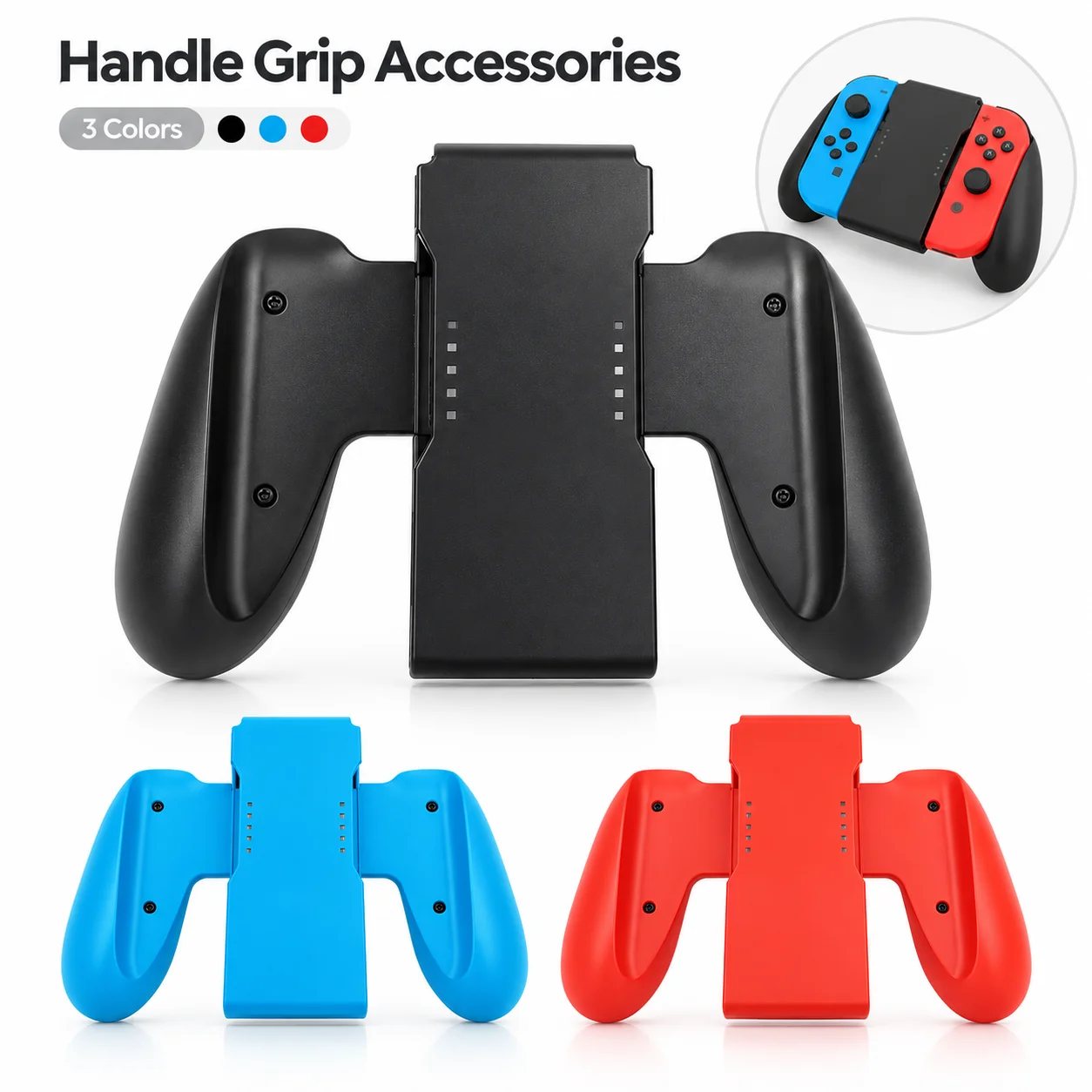 Controller Grip Handle for Switch Left Right Controller Ergonomic ABS Gamepad Holder Non Slip Hand Grips Console Gaming Accessor