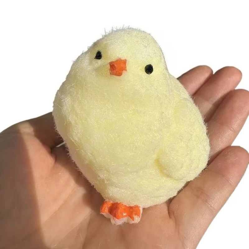 Juguete blando para apretar de pollito, juguete Mochi súper suave para aliviar el estrés, juguete de descompresión de rebote lento de dibujos animados para regalo de amigos