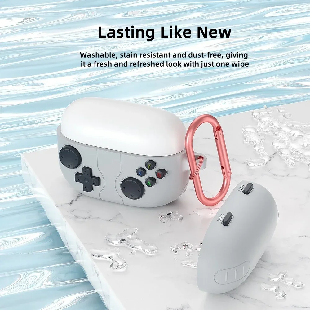 레트로 게임 콘솔 외관 보호 슬리브, 소니 LinkBuds S 헤드셋용, 실리카 젤 보호대 케이스, 후크 포함, 추락 방지