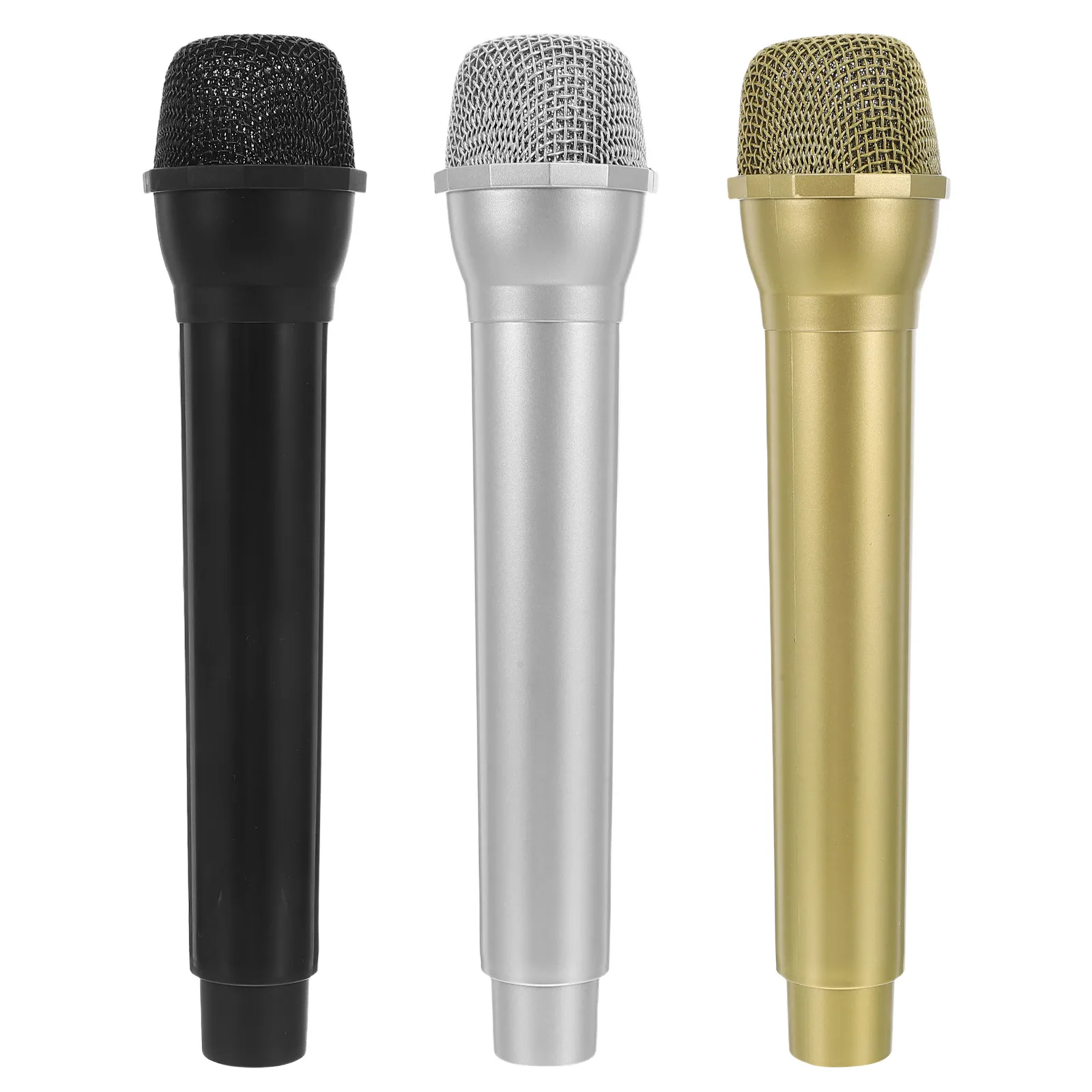 

Набор из 3 реалистичных пластиковых микрофонов для детей: реквизит для ролевых игр, пения, вечеринок, свадеб и фотосессий