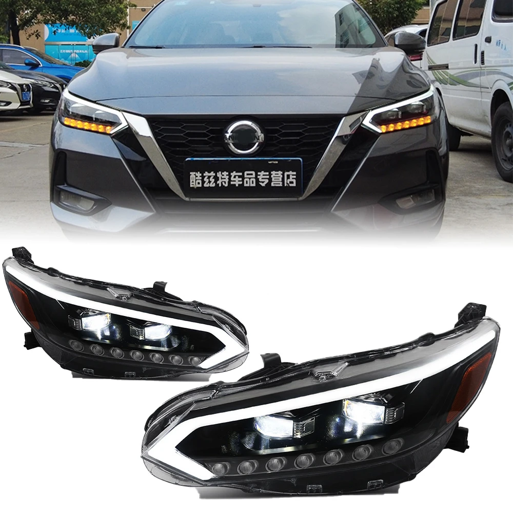 

Автомобильные фары для Nissan Sylphy 2020-2022 Sentra DRL Hella светодиодный Bi, ксеноновая лампа, противотуманные фары, автомобильный аксессуар, передняя фара