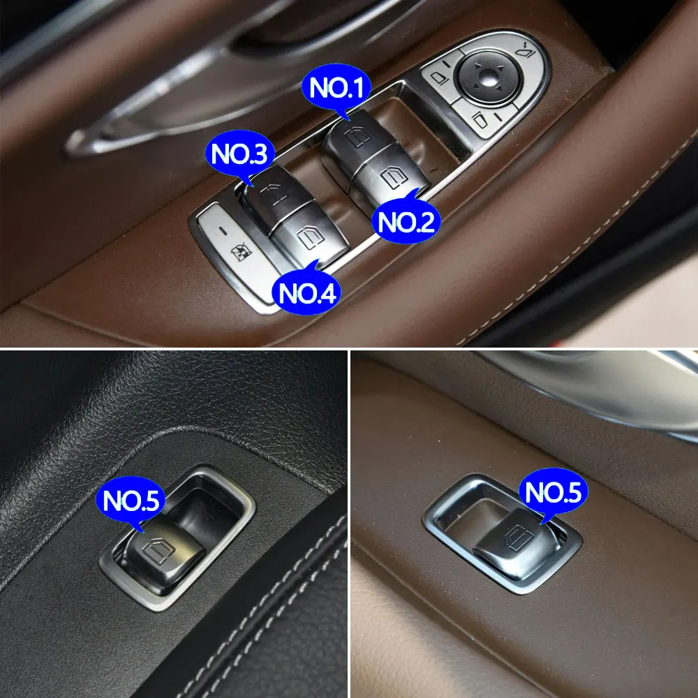 Master Window Lift Button Switch Caps Passenger Door Control Switch Keys For Mercedes Benz C GLC E S Class W205 W253 W213 W222