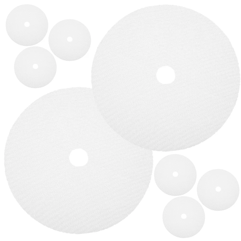 8 Pcs Machine Round Dryer Pad Food Pads Silicone Dehydrator Trays Liner White Mats