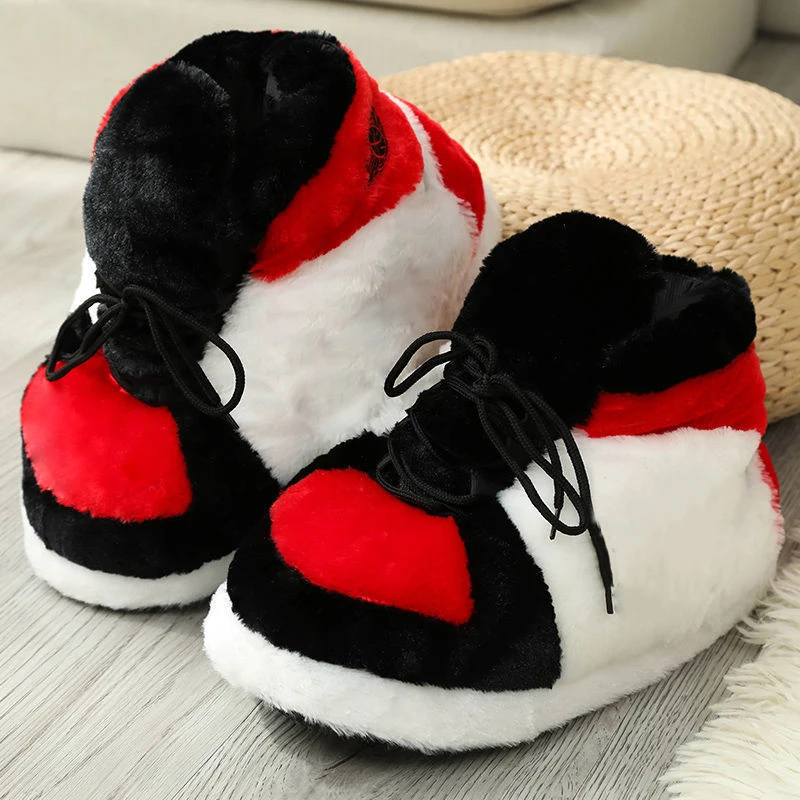 Women\'s/Men\'s Winter Cotton Shoes Cute Cartoon Animal Warm Home Plush Shoes Women\'s Men\'s Foam Sneakers Bread Fat Slippers