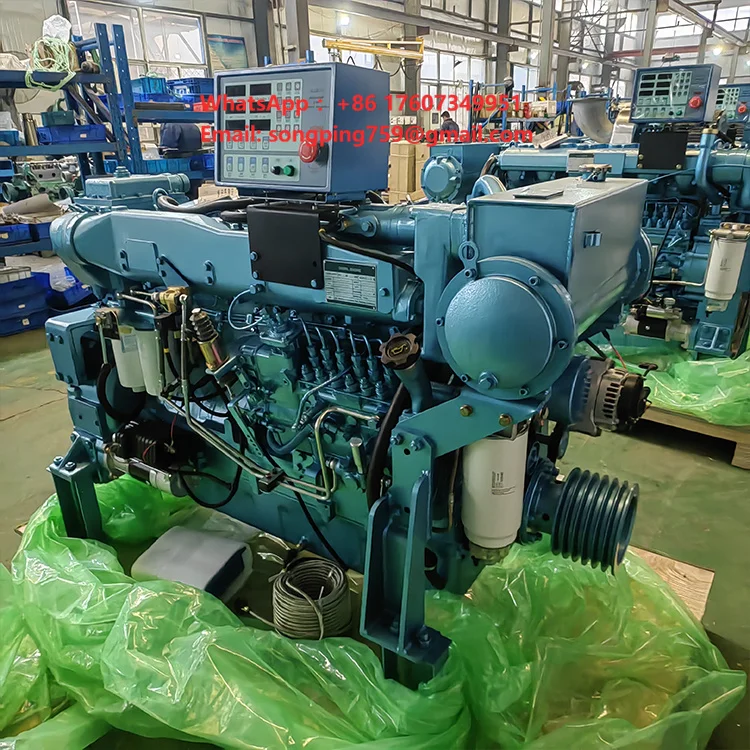 150 kw 200kw Boat Turbine Engine Motor, 12v Weichai WD10 WD615 Diesel Engine Moteur, Motor Diesel Marino De Weichai 6 Cilindros