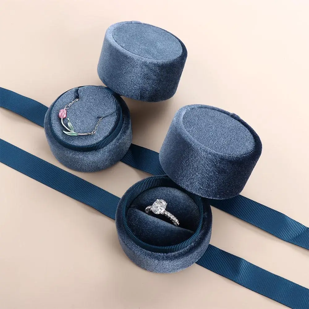 

Handmade Round Engagement Ring Gift Box Wedding Necklace Displays Box Fashion Accessories Jewelry Display Jewelry Box