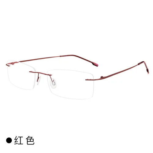 Imagen 2 del producto Gafas de titanio para miopía para hombres y mujeres, gafas graduadas con montura sin montura, gafas para miopía para miopía, gafas antiluz azul
