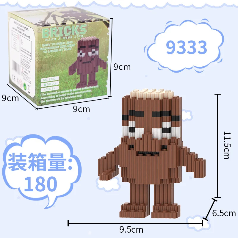 Italiaanse Brainrot Blokken Grappige Dieren Figuren Diamant 3D Model Micro Bouwstenen voor Volwassenen Kinderen Mini Bakstenen Mini Geschenken