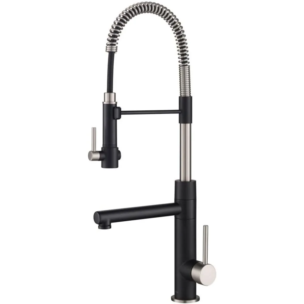 (1 st Gen) Commercial Style Pre-Rinse Single Handle Kitchen Faucet (No Pull Down) with Pot Filler in Spot Free Stainless