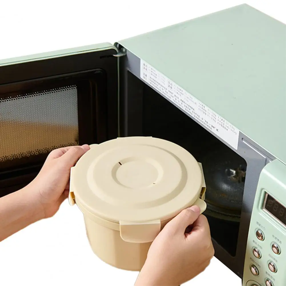 

Bpas-free Baby Bottles Microwave Rice Cooker for Healthy Cooking Steamed Lunch Box with 2-2.5 Cups Large Capacity Container