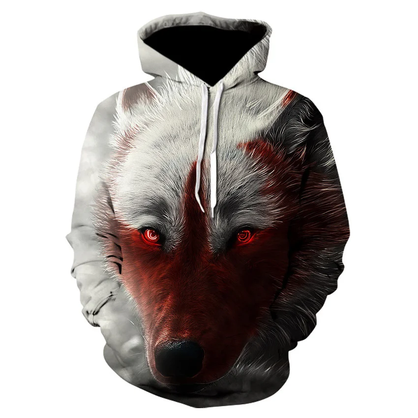 Cool 3D Printing Hoodies Beast Wolf Hoodie Series Men/Women Autumn and Winter Sweatshirt XS-5XL