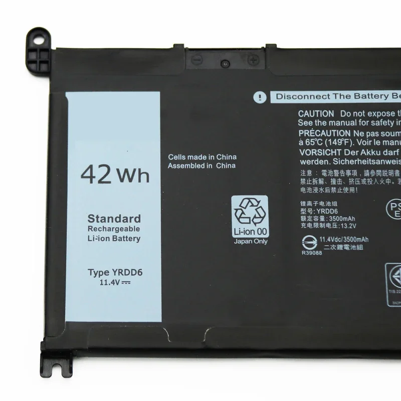 Imagem -03 - Bateria para Dell Latitude Dell Latitude 5482 3490 Inspiron 5582 em 15 7570 Vostro 14 3491 P111g P116g 1vx1h 11.4v 42wh Yrdd6-original