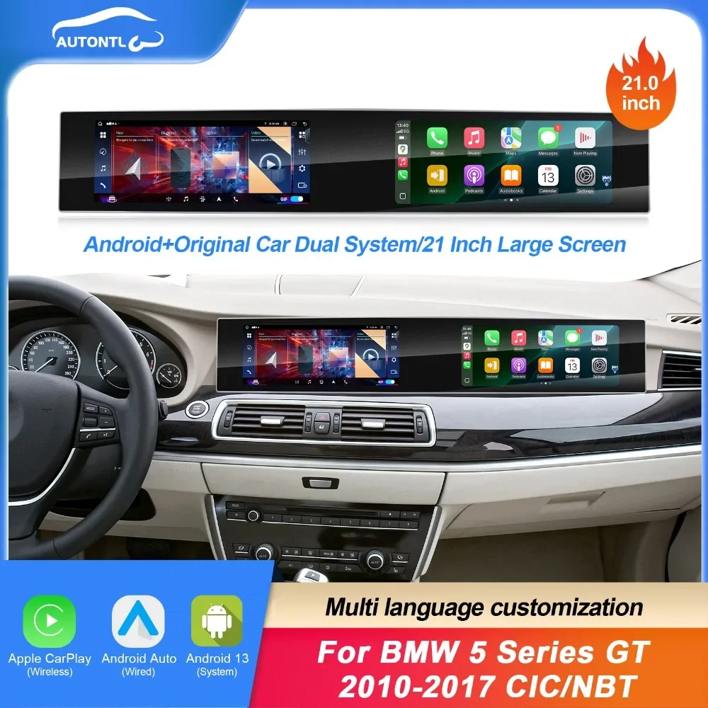 

Navihua Car Upgrade Android 21inch Car Radio GPS Navigation Multimedia Auto Stereo Head Unit for BMW 5 Series GT F07 2010-2017
