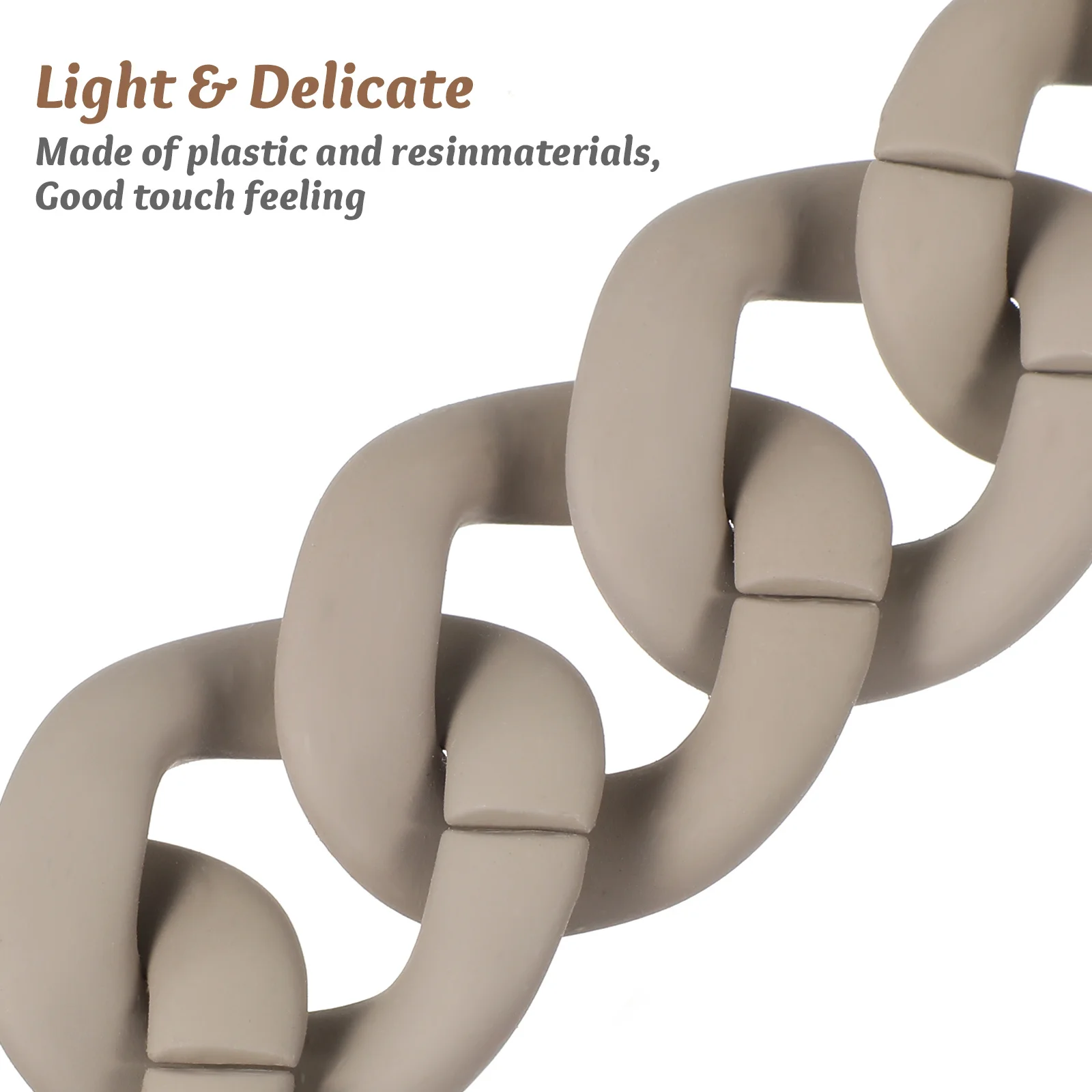 레진 백 가벼운 스타일리시한 싱글 숄더 액세서리 DIY 언더암 블랙 퍼스 백 체인 레진 핸드백 체인 실용적인 착용