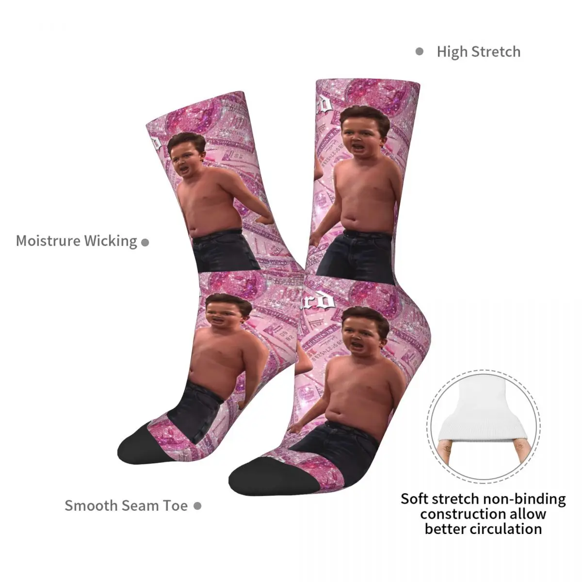 Gibby Party Requirements Tapestry Socks Harajuku Super Soft Stockings All Season Long Socks for Man's Woman's Birthday Present