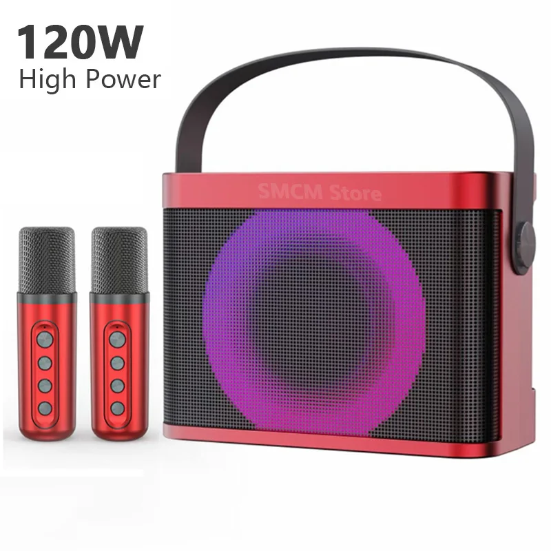 120W High Power RGB Pickup Rhythm Light Wireless Portable Microphone Bluetooth Speaker Sound Family Karaoke Subwoofer Ys-219BT