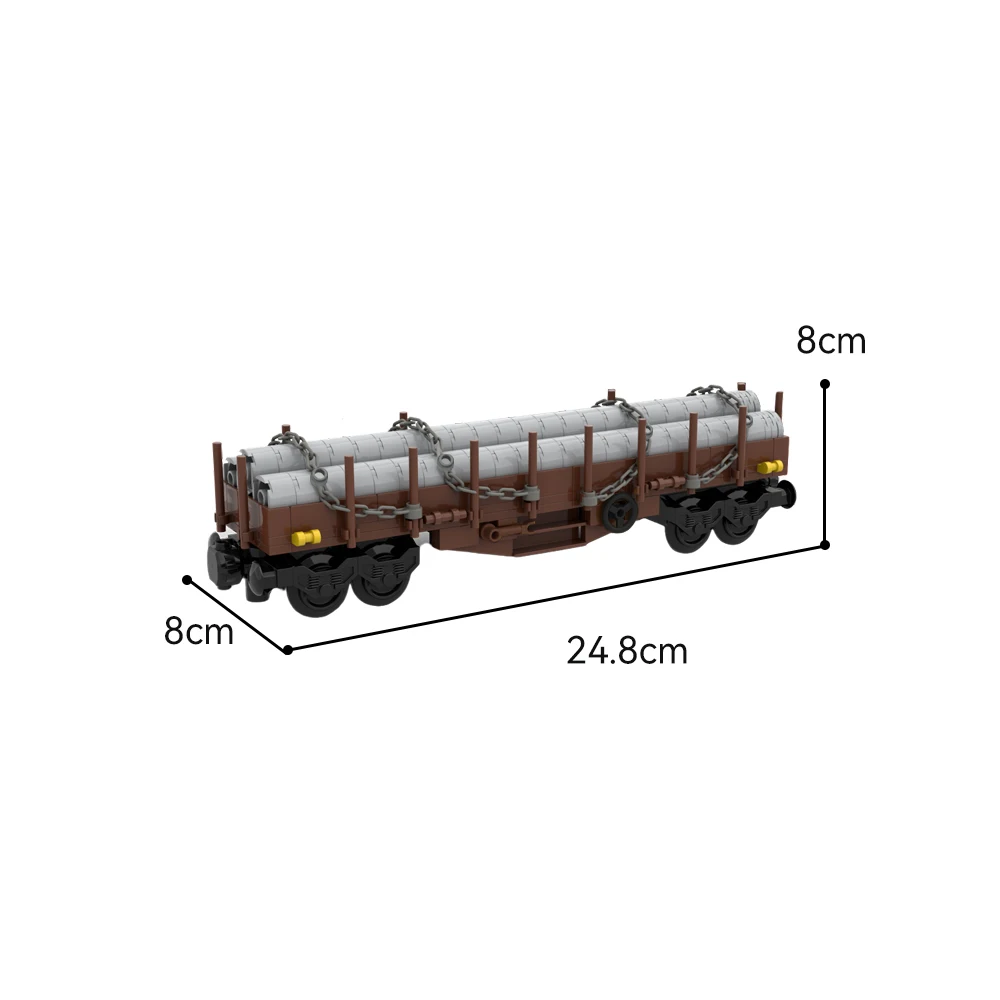 Ensemble de nuit de construction de camion à plat de voie de transport ferroviaire, série de transport de train, jouets en brique éducatifs, cadeau pour enfants, MOC, Allemagne