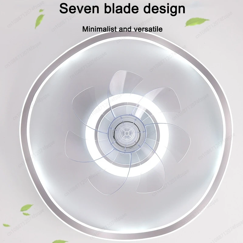 20 Inch LED Lighting 7 Blades DC Motor Ceiling Fan Light Suitable For Living Room Bedroom Remote Control Lighted Electric Fan