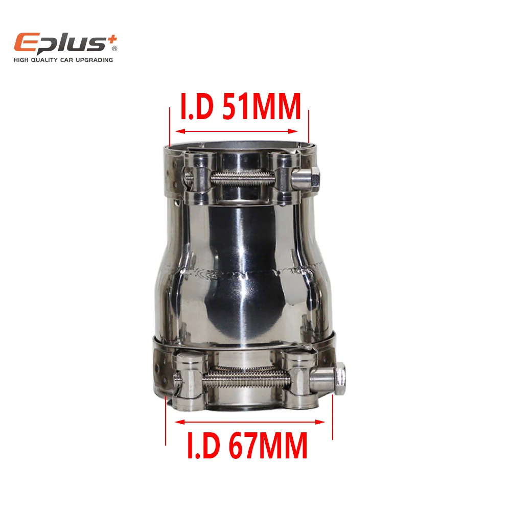 39mm tot 54mm Tussen Universele Rvs Reducer Adapter Rechte Auto Motor Uitlaatpijp Uitlaat Pijpleiding Gelaste pijp