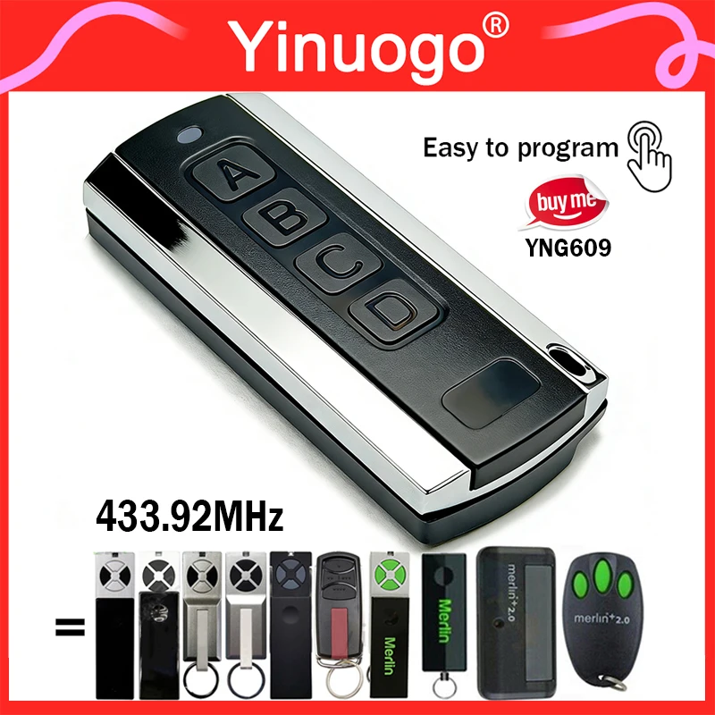 

YNG609 для TX4UNIF TX4RUNI TX4UNIS TX4UNI TX2EV TX2REV TX4REV 433 МГц пульт дистанционного управления гаражными воротами