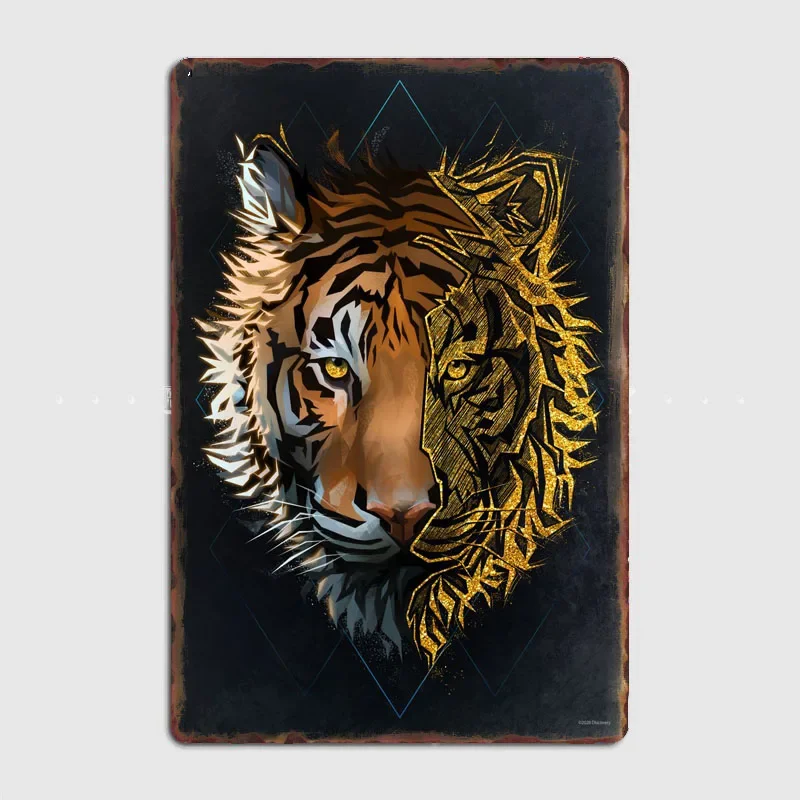 Golden Tiger  Exquisite Plaques Featuring ，Great Addition To Your Home and Bar Decor，Easy and Convenient To Mount