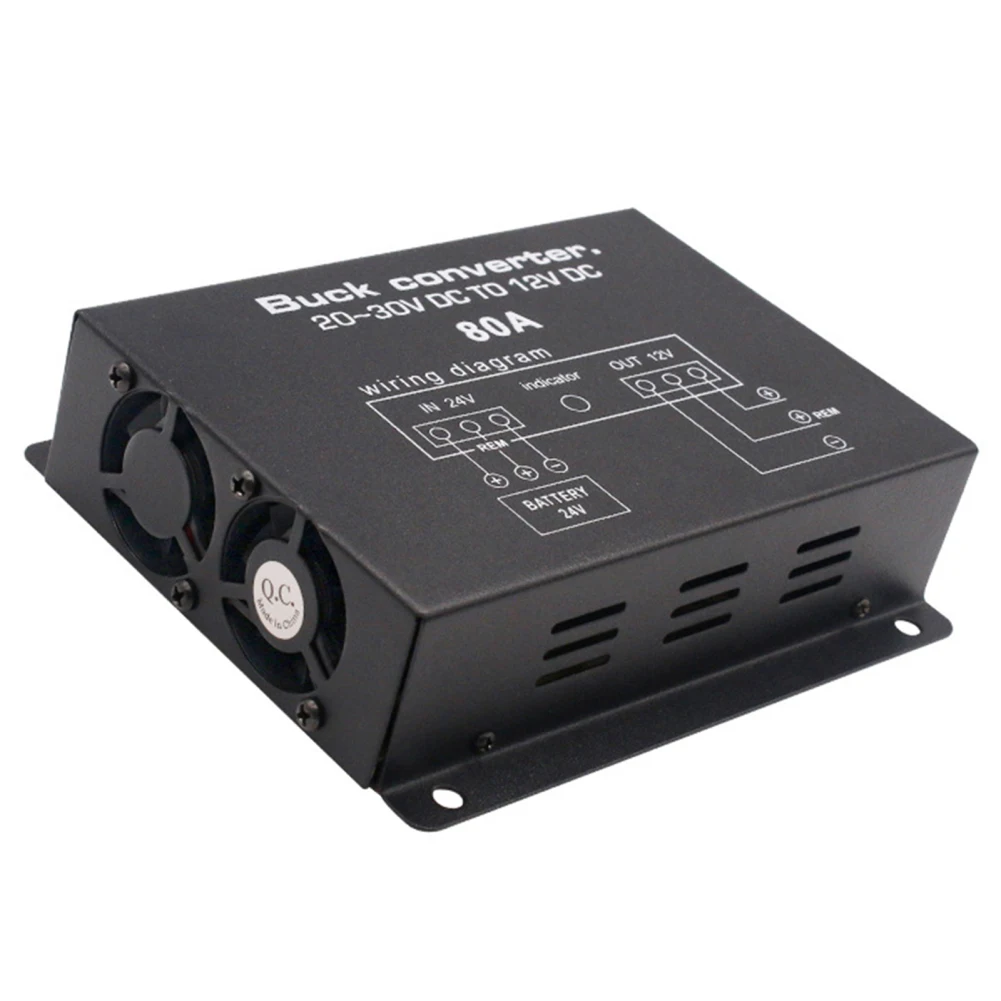 

60A DC 24V To 12V Car Power Converter Electric Converter With Temperature Control For Golf Cart Club Car Truck Bus